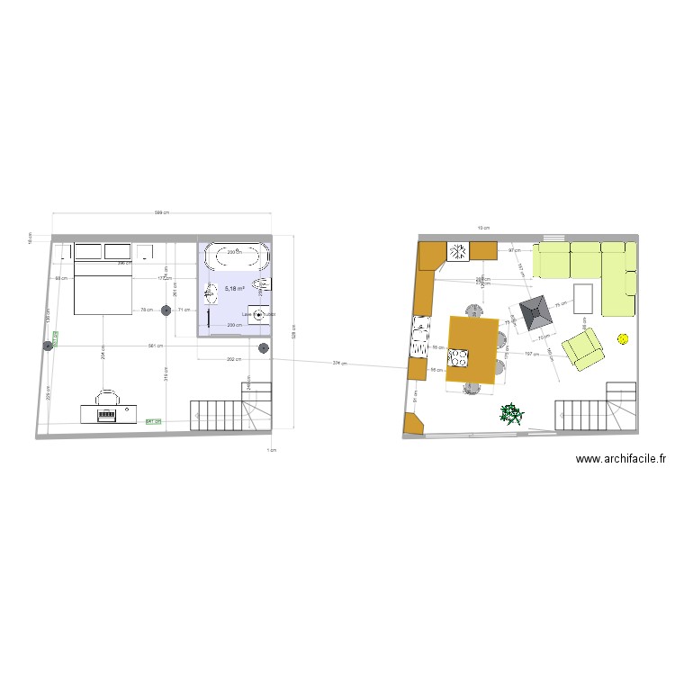 Grange3. Plan de 1 pièce et 5 m2