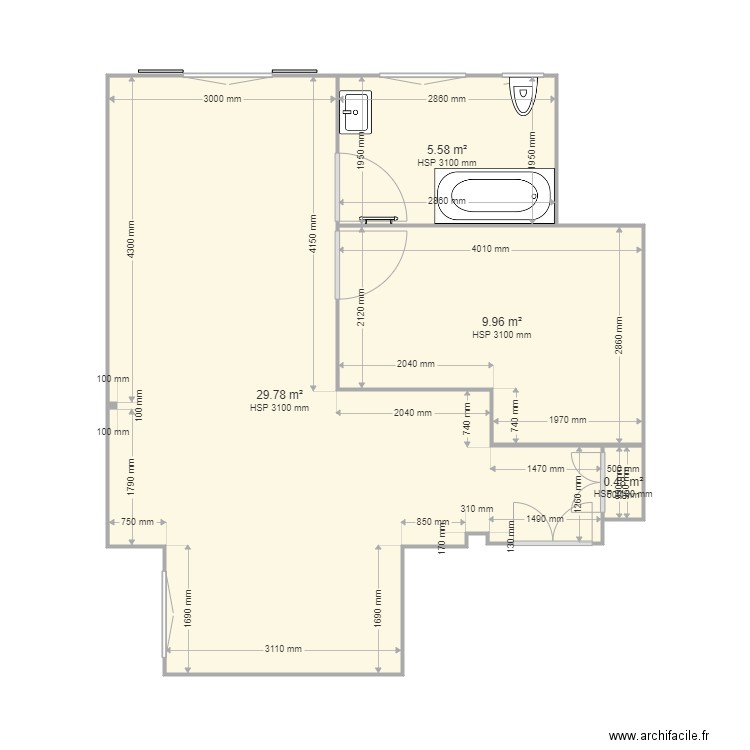 LANGUERY modif selon cliente. Plan de 0 pièce et 0 m2