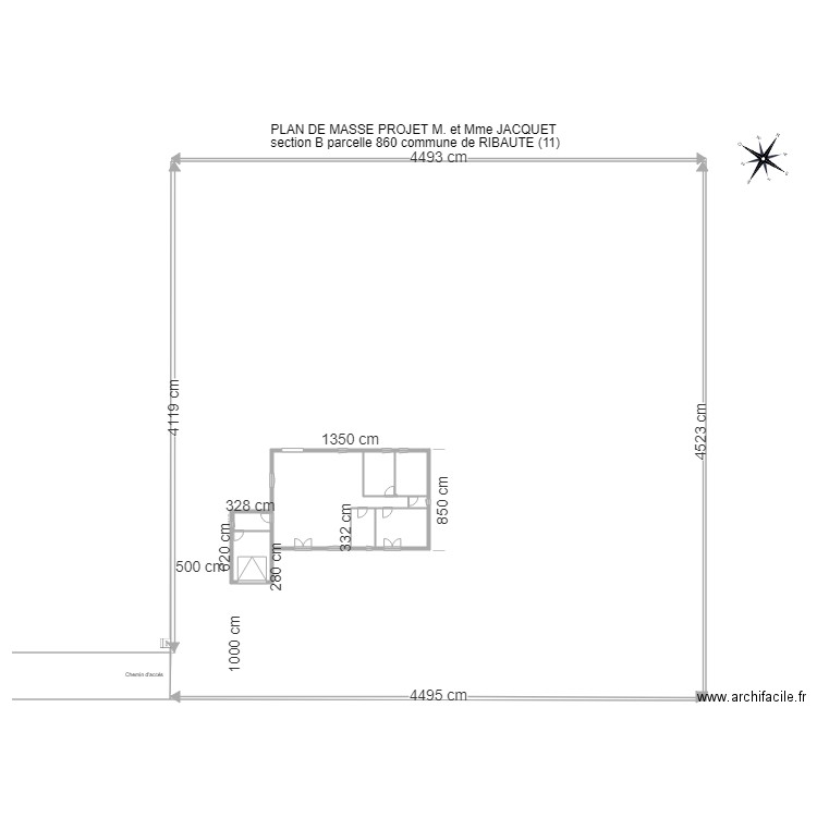 plan de masse. Plan de 0 pièce et 0 m2