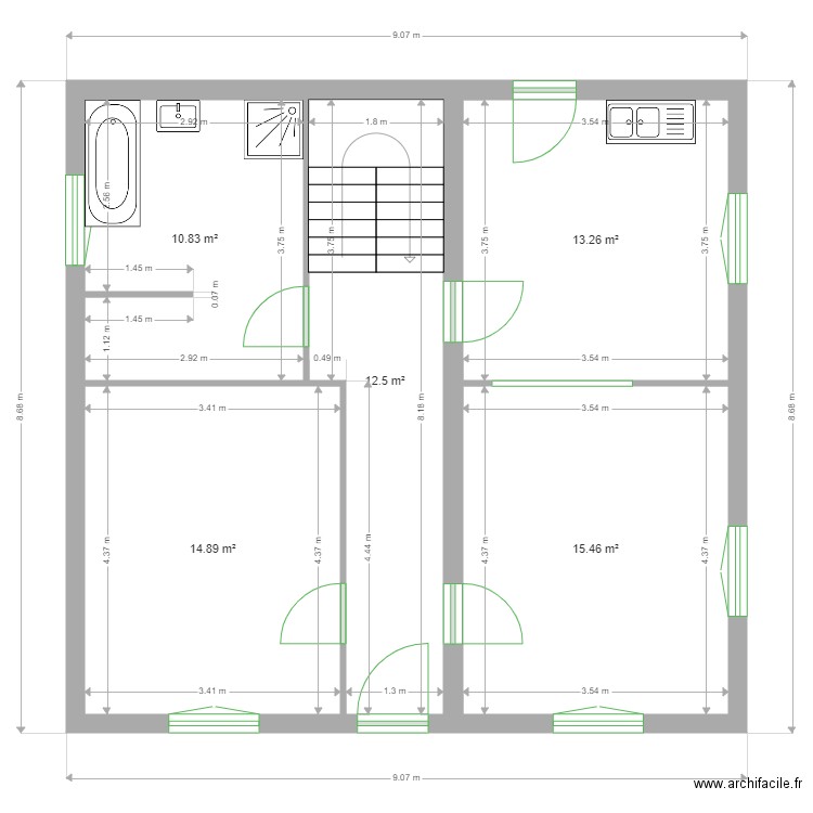 Sallenave rdc. Plan de 0 pièce et 0 m2