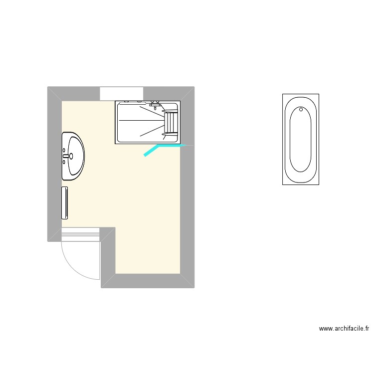 FABING PROPOSITION. Plan de 1 pièce et 6 m2