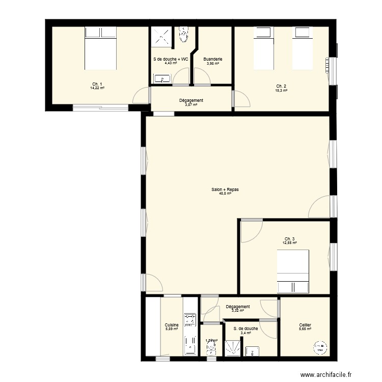 Maubuisson Extension v27. Plan de 0 pièce et 0 m2