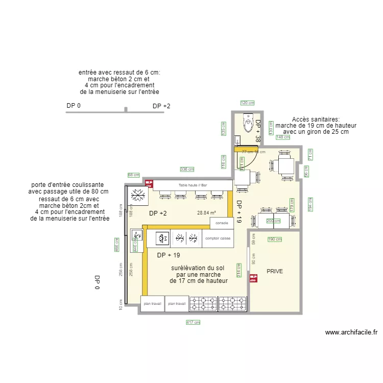 LE TAM AVANT TRAVAUX. Plan de LE TAM AVANT TRAVAUX. Plan de