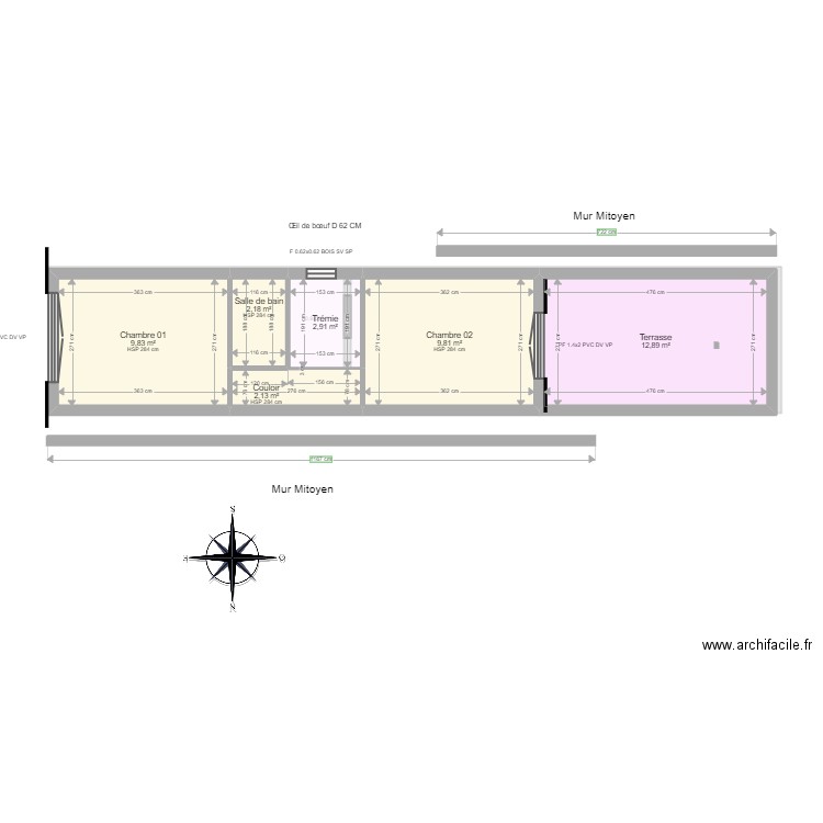 ML22012148 YETTEFTI. Plan de 13 pièces et 122 m2