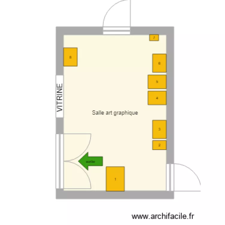 SALLE ART GRAPHIQUE. Plan de 