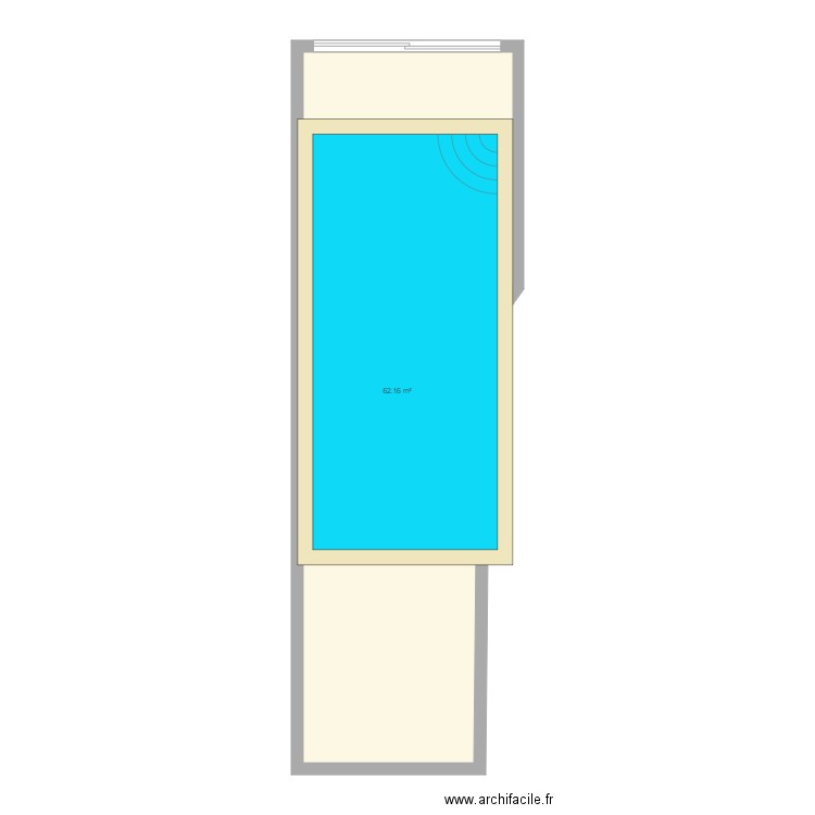 Piscine intérieure avec cote actuelle. Plan de 0 pièce et 0 m2