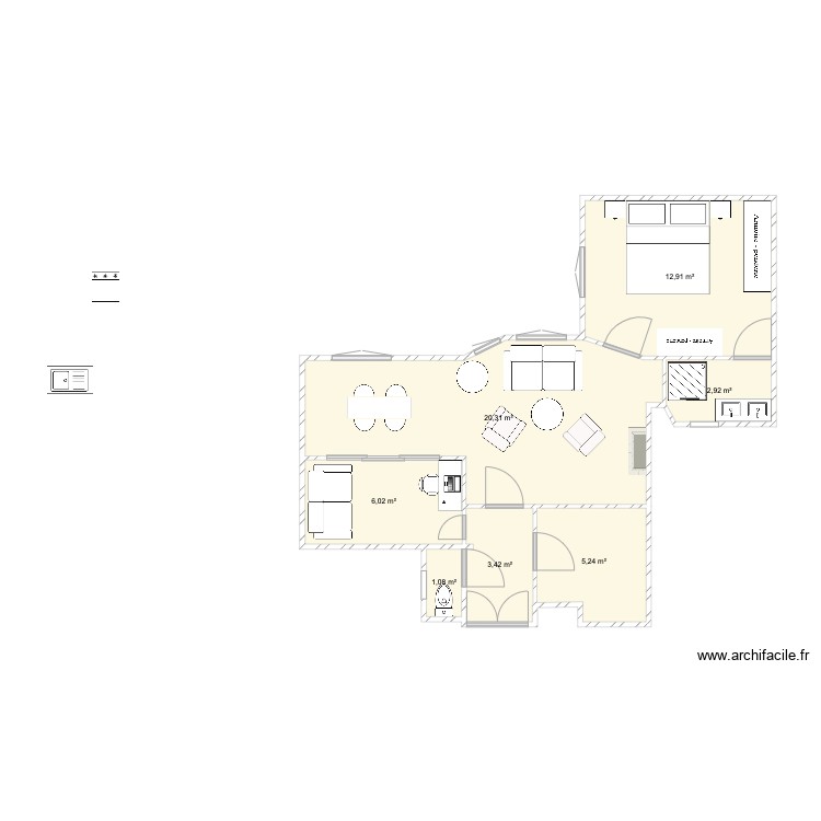 appart vaugirard v1. Plan de 0 pièce et 0 m2