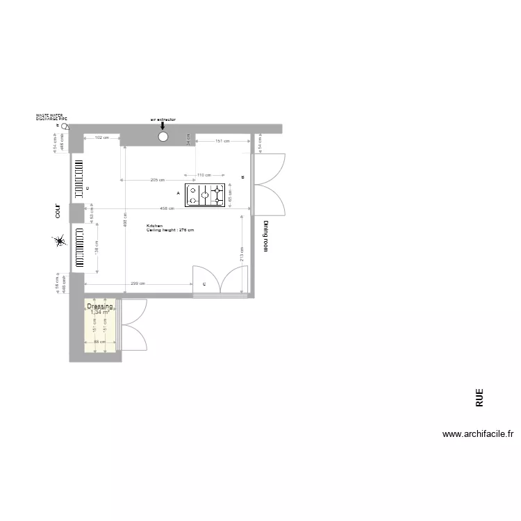 Cuisine etude 4. Plan de 