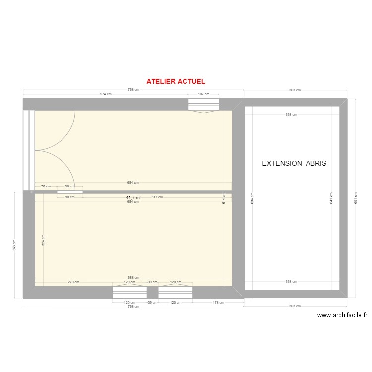 GOURSAT - RDC Atelier ACTUEL. Plan de 0 pièce et 0 m2
