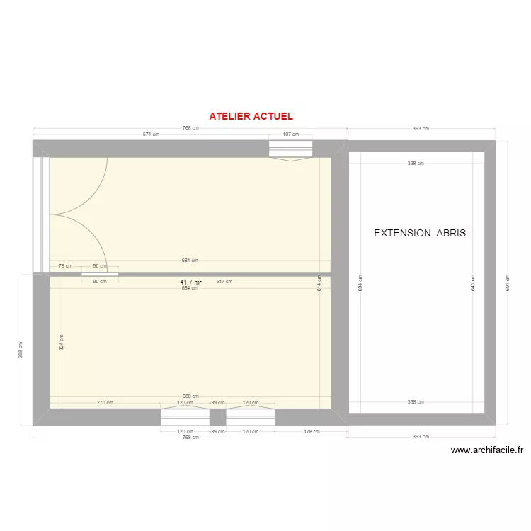 GOURSAT - RDC Atelier ACTUEL. Plan de 