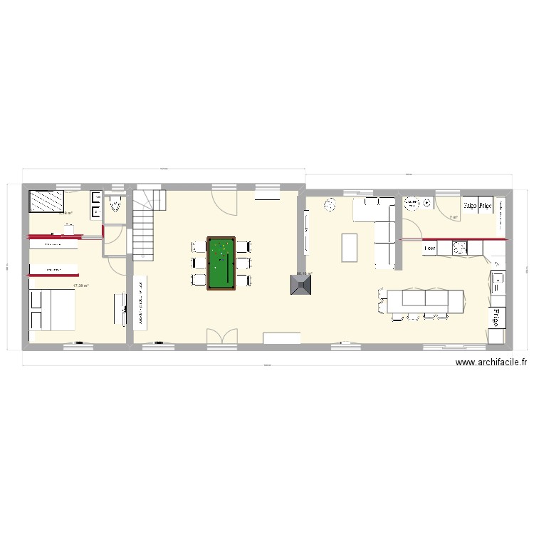 plan maison meublé version 2. Plan de 0 pièce et 0 m2