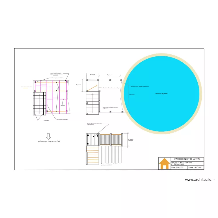 PATIO BENOIT CHANTAL. Plan de 