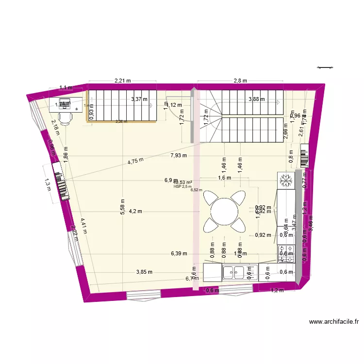ET1_v1. Plan de 1 et 50 m² ET1_v1. Plan de 1 et 50 m²