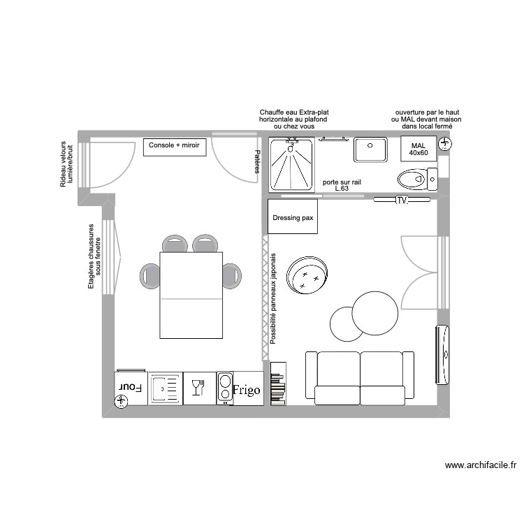 Dependance Mel&Alex. Plan de 0 pièce et 0 m2
