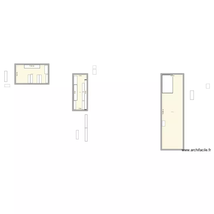 Garage. Plan de 3 Pièces et 136 m² Garage. Plan de 3 Pièces et 136 m²