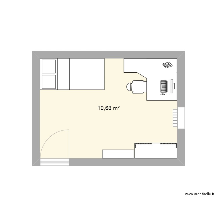 louna. Plan de 1 pièce et 11 m2