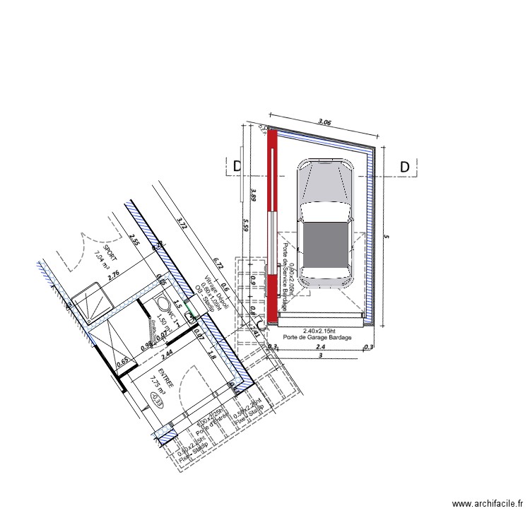 LEDUC - Carport. Plan de 0 pièce et 0 m2