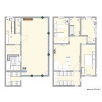Plan maison étage  studio