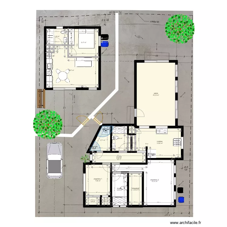 casitas 2 travail marie . Plan de 