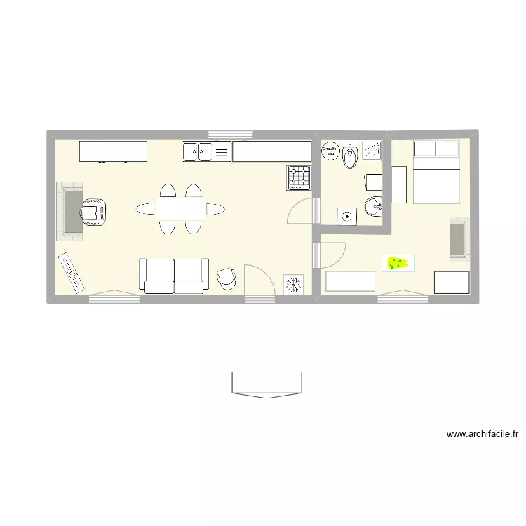 Maison 1. Plan de 