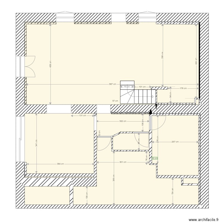 Maison RDC existant. Plan de 0 pièce et 0 m2