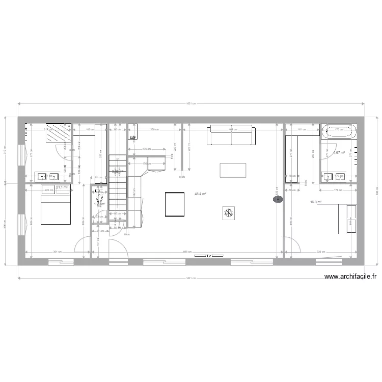 maison. Plan de 