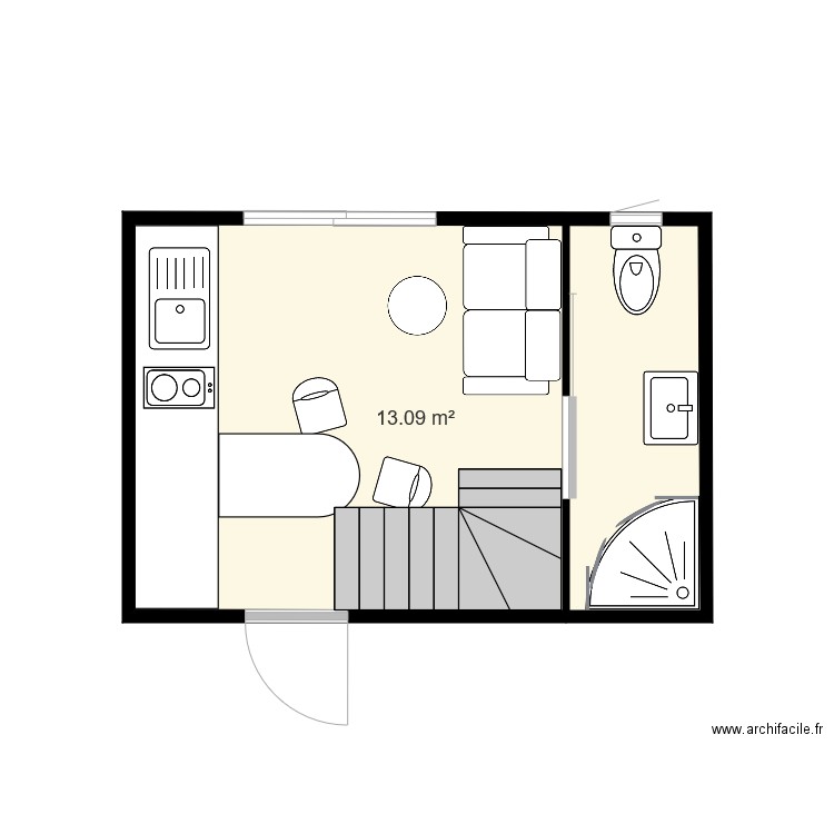 Cabane Pelerins RDC. Plan de 0 pièce et 0 m2