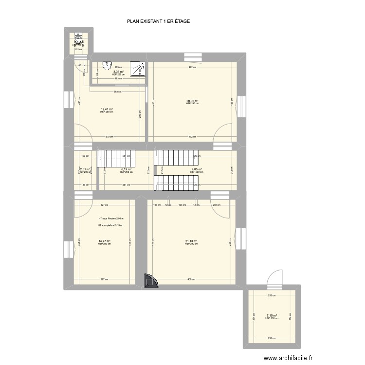 PLAN PROJET  1 JB M RDC . Plan de 10 pièces et 98 m2