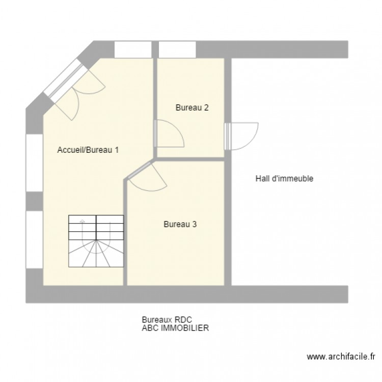 ABC IMMOBILIER RDC. Plan de 0 pièce et 0 m2
