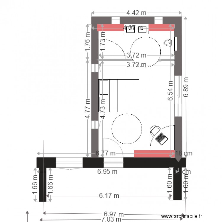 projet amenagement SANS sas  pour autorisation. Plan de 0 pièce et 0 m2