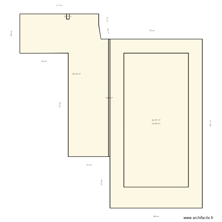 Cazelle alenya. Plan de 5 pièces et 165 m2