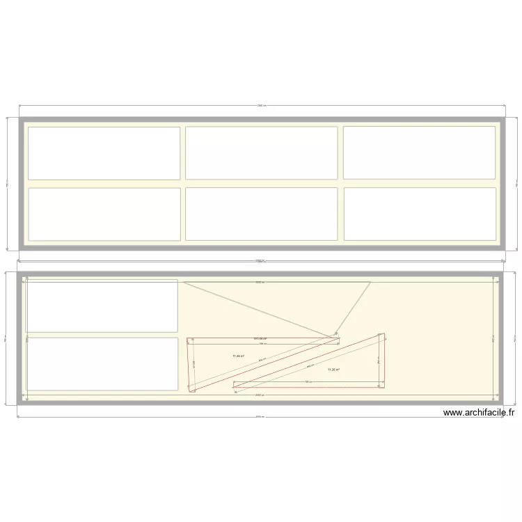escalier. Plan de 