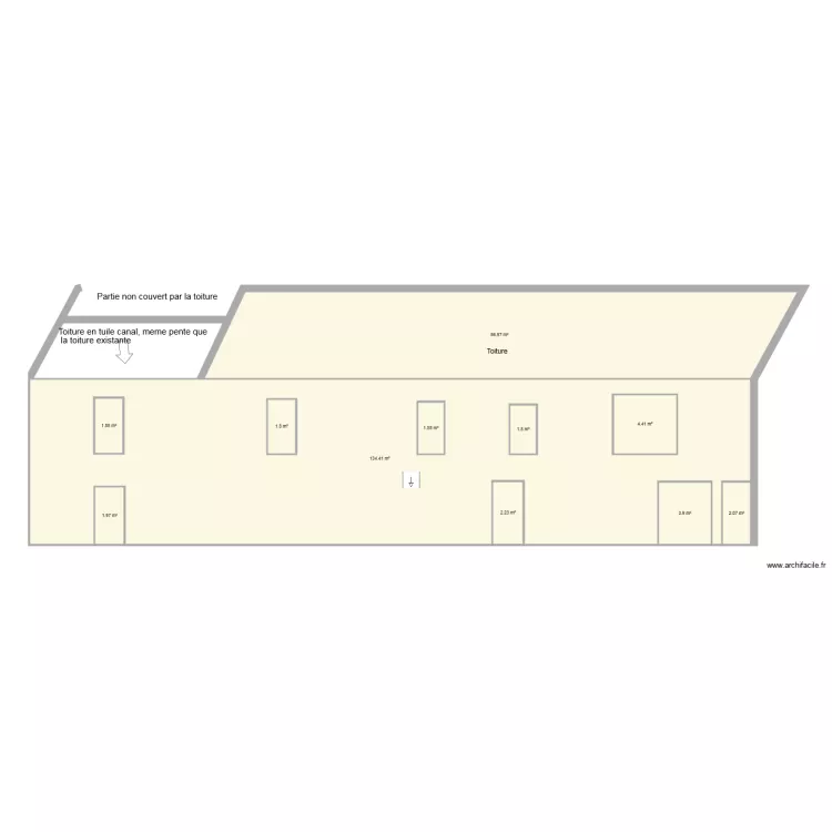 Facade Modifi&eacute; . Plan de 