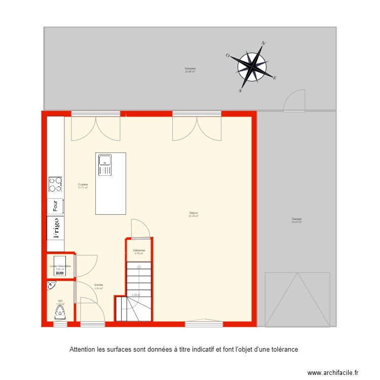 BI 3625 rdc non côté. Plan de 0 pièce et 0 m2