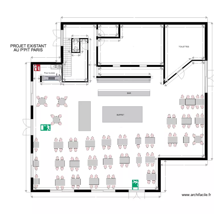 AMENEVILLE. Plan de 