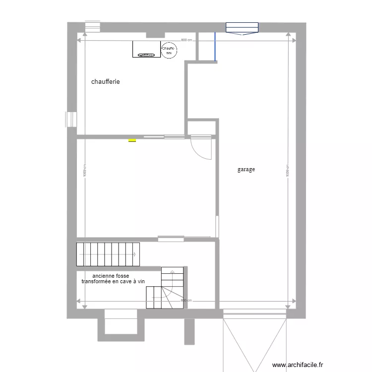 Hippolyte PINAUD sous sol . Plan de 