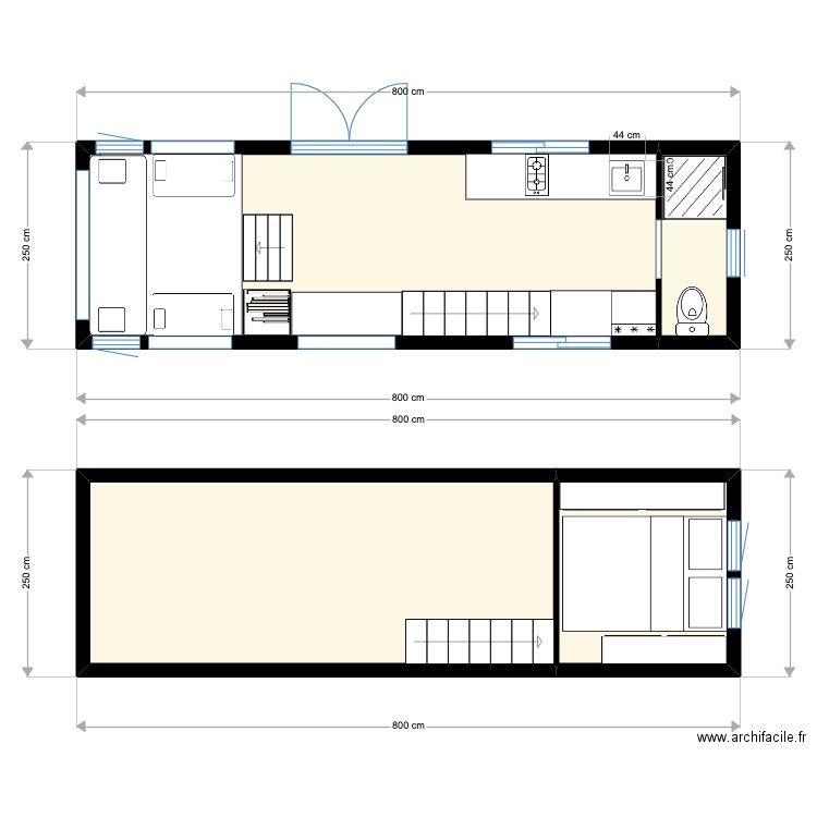 Penates. Plan de 4 pièces et 34 m2