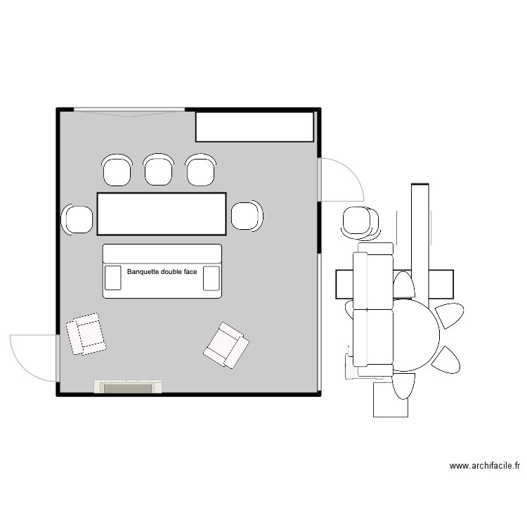 N et Coli. Plan de 1 pièce et 22 m2