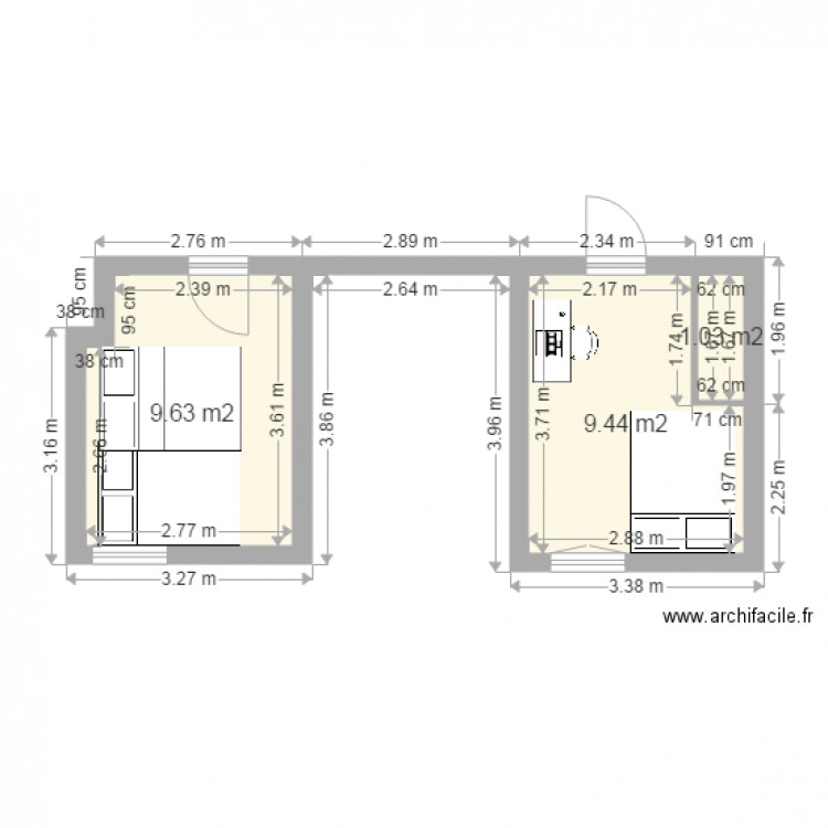 APPT ST NAZAIRE CH ALEX. Plan de 0 pièce et 0 m2