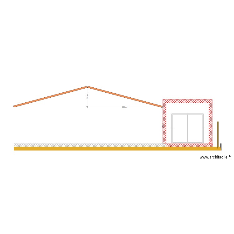 plan de coupe. Plan de 0 pièce et 0 m2