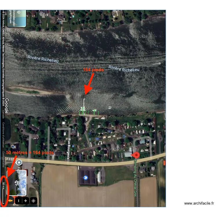 QUAIS &Agrave; L'&Eacute;CHELLE. Plan de 