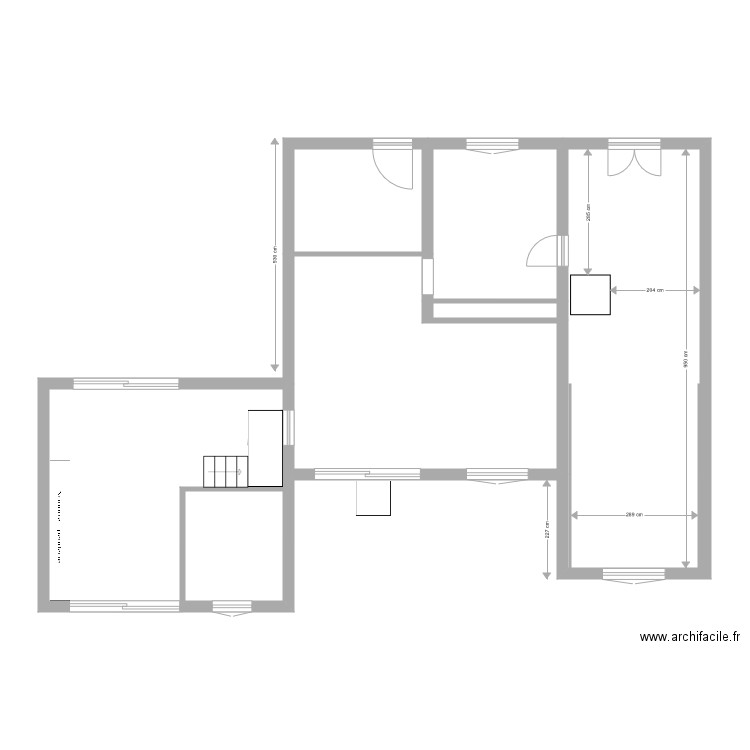 2 escalier et  grenier. Plan de 0 pièce et 0 m2