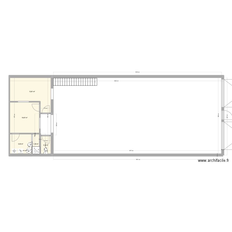 Salle Colette. Plan de 17 pièces et 234 m2