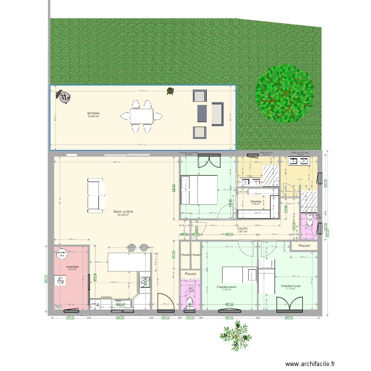 plan vallegue. Plan de 16 pièces et 151 m2