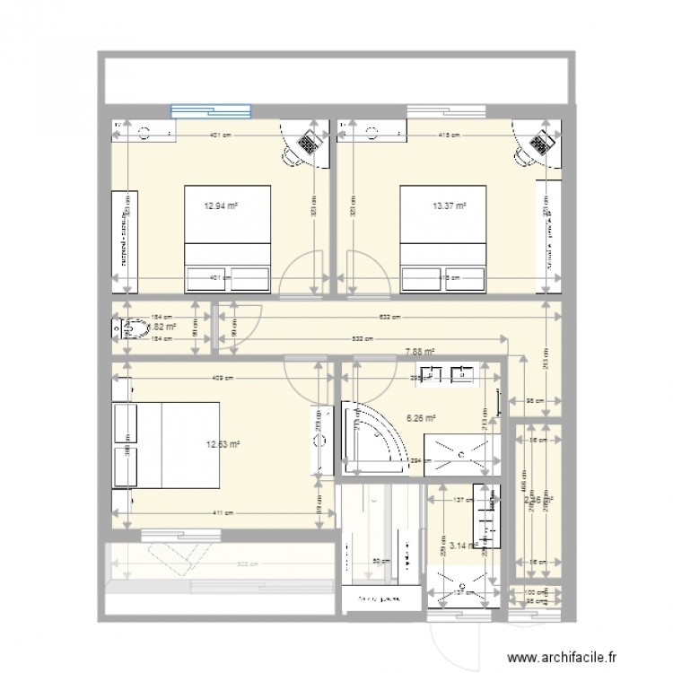 sonim2 etage projet. Plan de 0 pièce et 0 m2