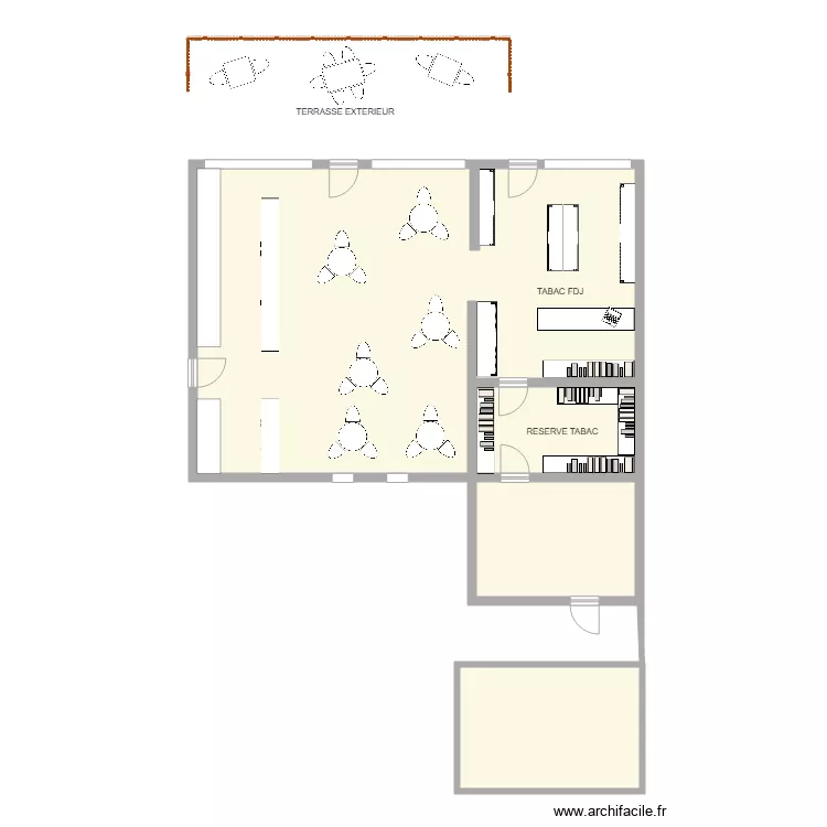 TaBACPONT DE PIERRE. Plan de 