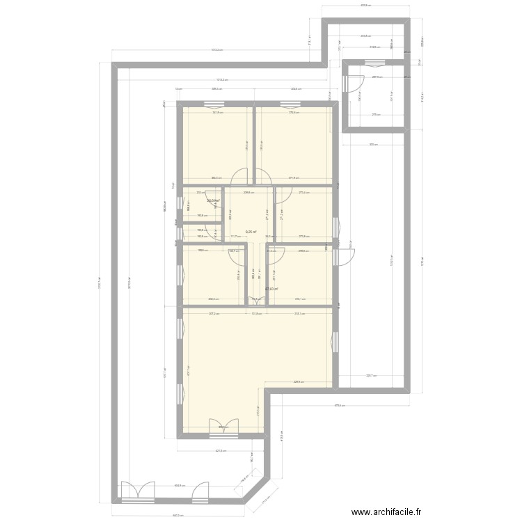 jjamila house. Plan de 3 pièces et 104 m2