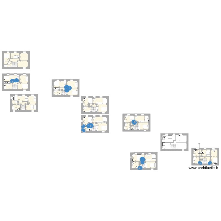 ETAGE 1 MAISON PROJET. Plan de 0 pièce et 0 m2