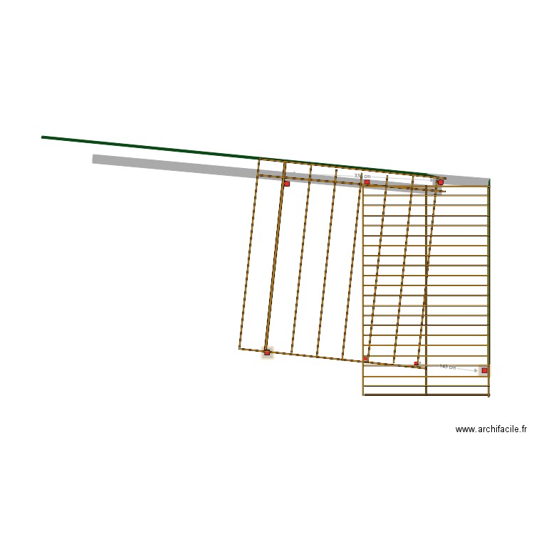 pergolas angle 6 degrés. Plan de 0 pièce et 0 m2