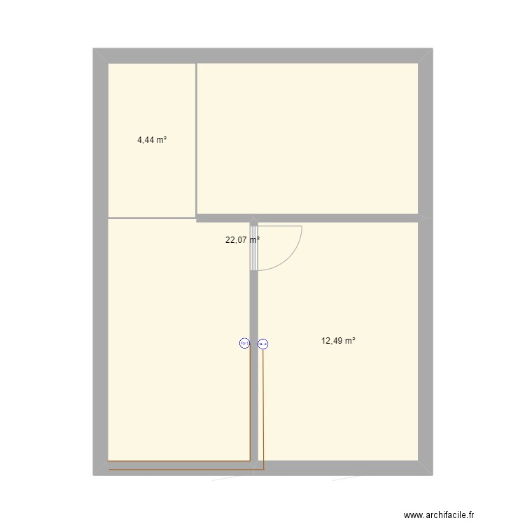 Zanieres extensions RJ45. Plan de 6 pièces et 78 m2